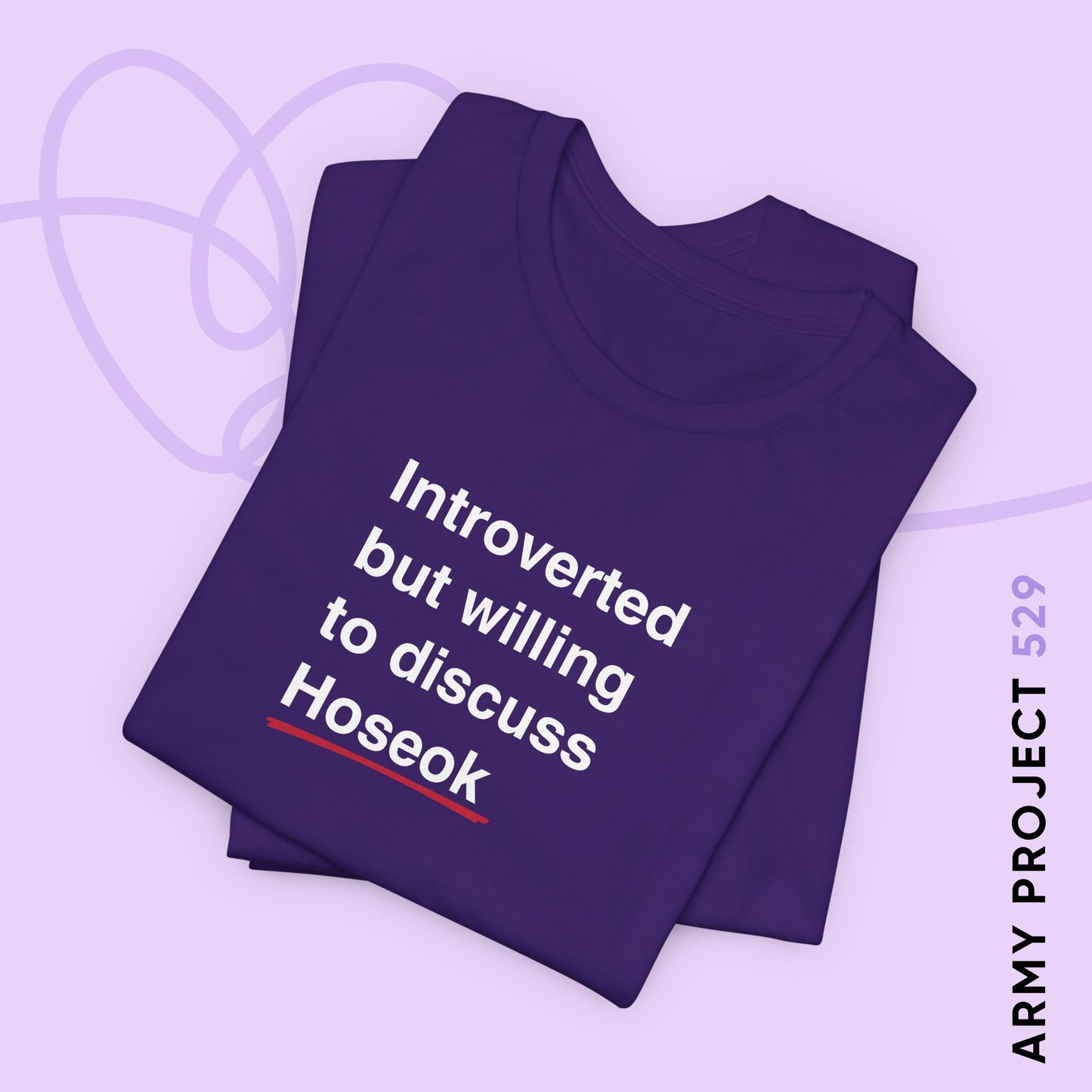 Introverted But Willing to Discuss Hoseok Unisex Jersey Short Sleeve Tee