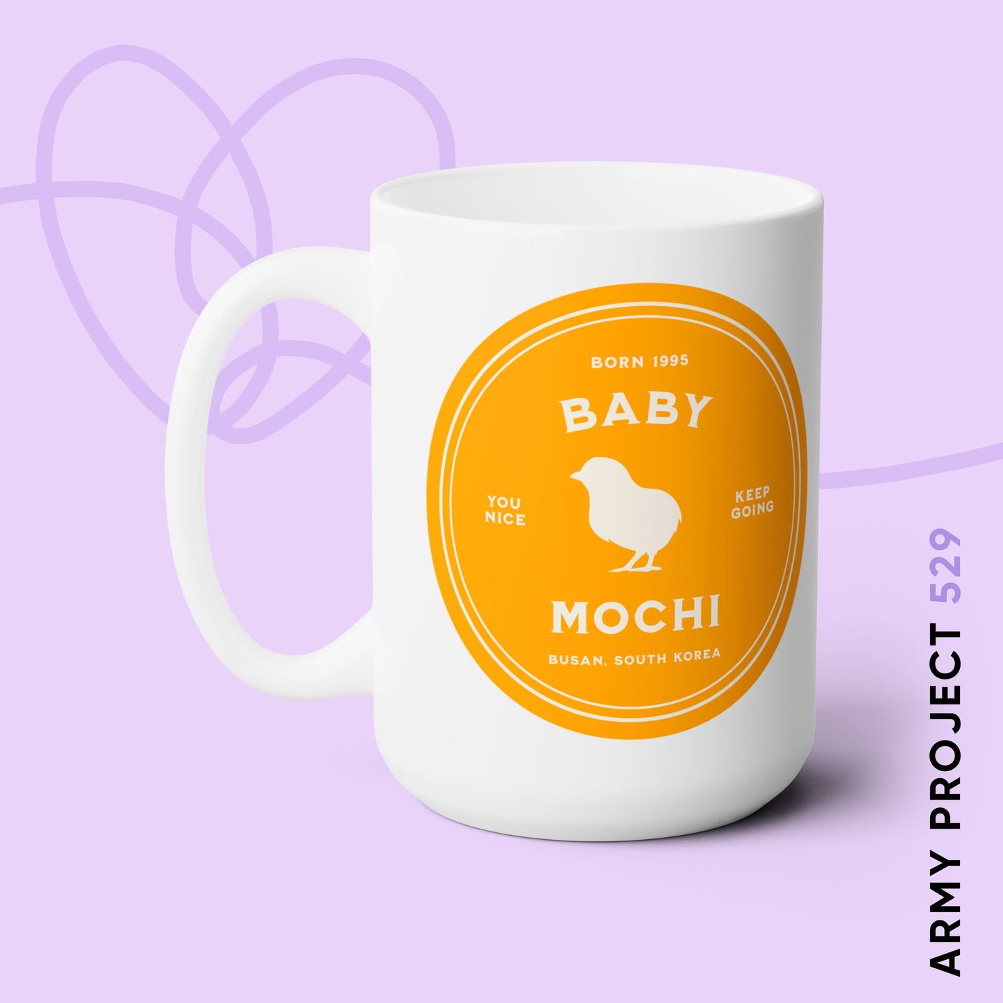 Baby Mochi Medallion Series 15oz Ceramic Coffee Mug