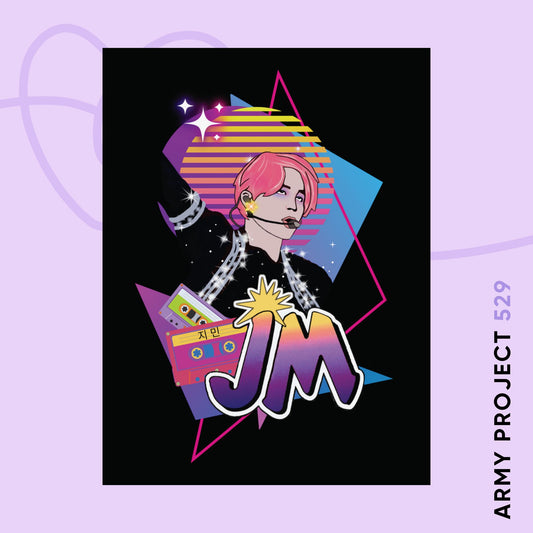 Jimin Wall Art - Fanmade BTS Retro Series - 80s Pop Aesthetic - Matte Poster