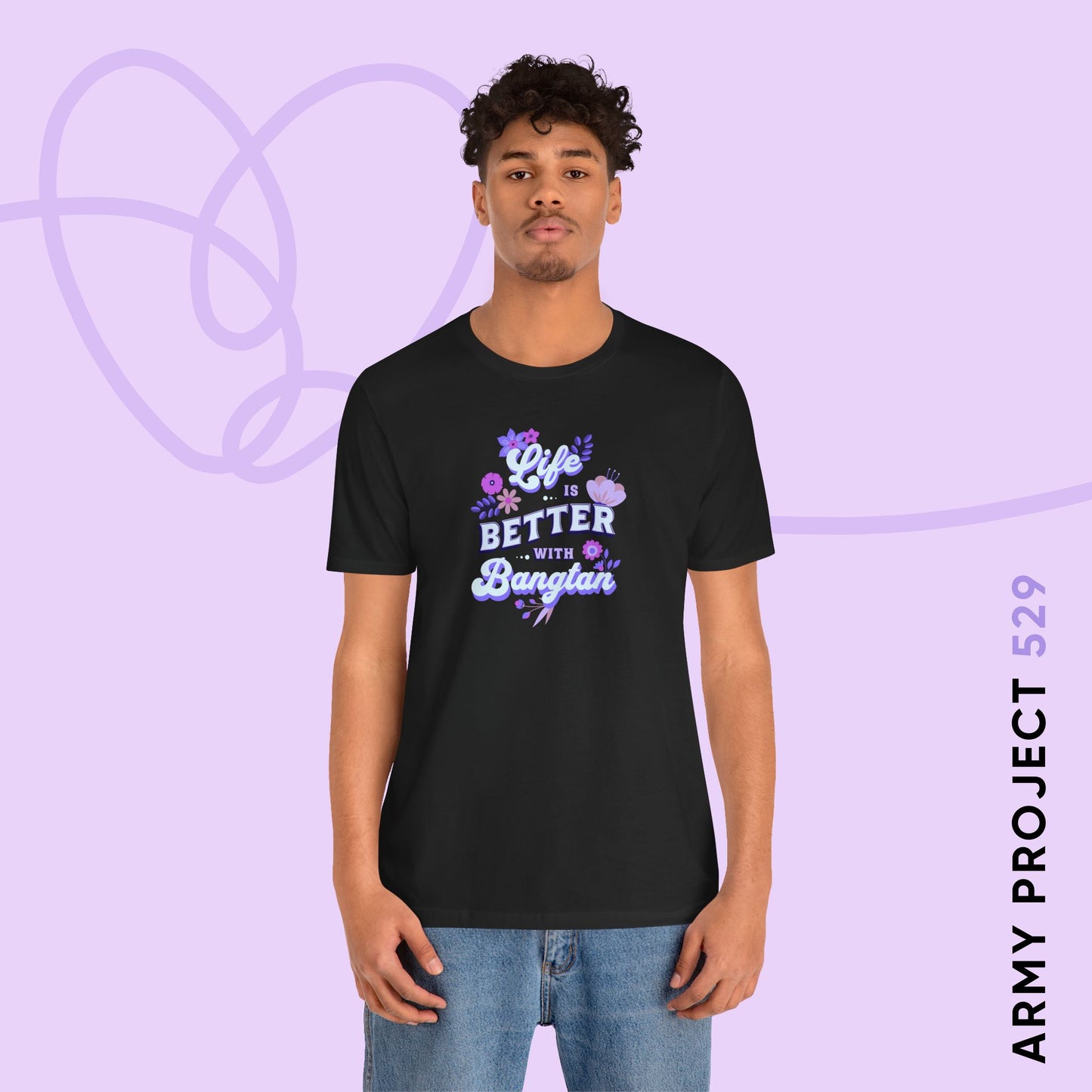 Life is Better with Bangtan Unisex Jersey Short Sleeve Tee