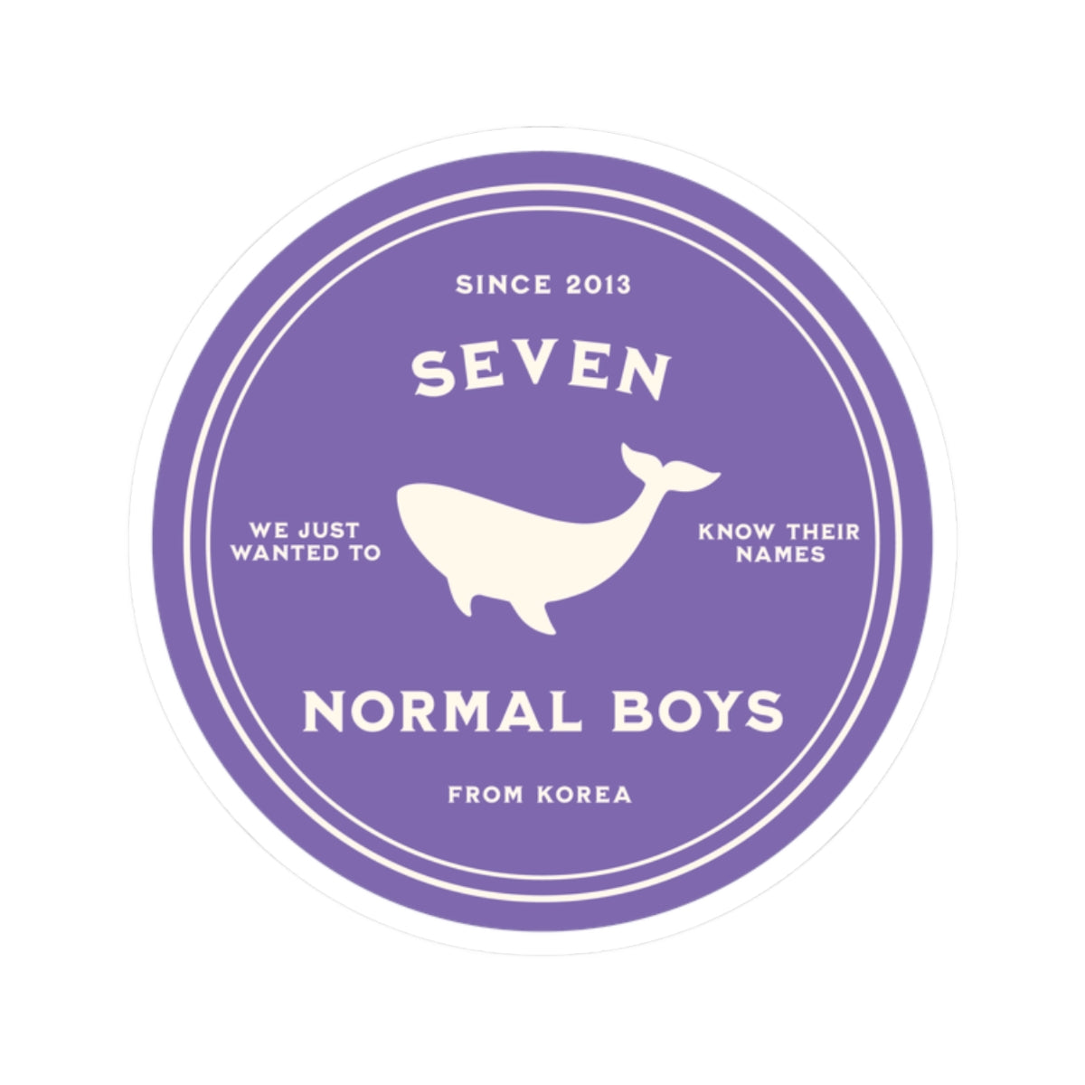 Seven Normal Boys Badge Series Vinyl Sticker