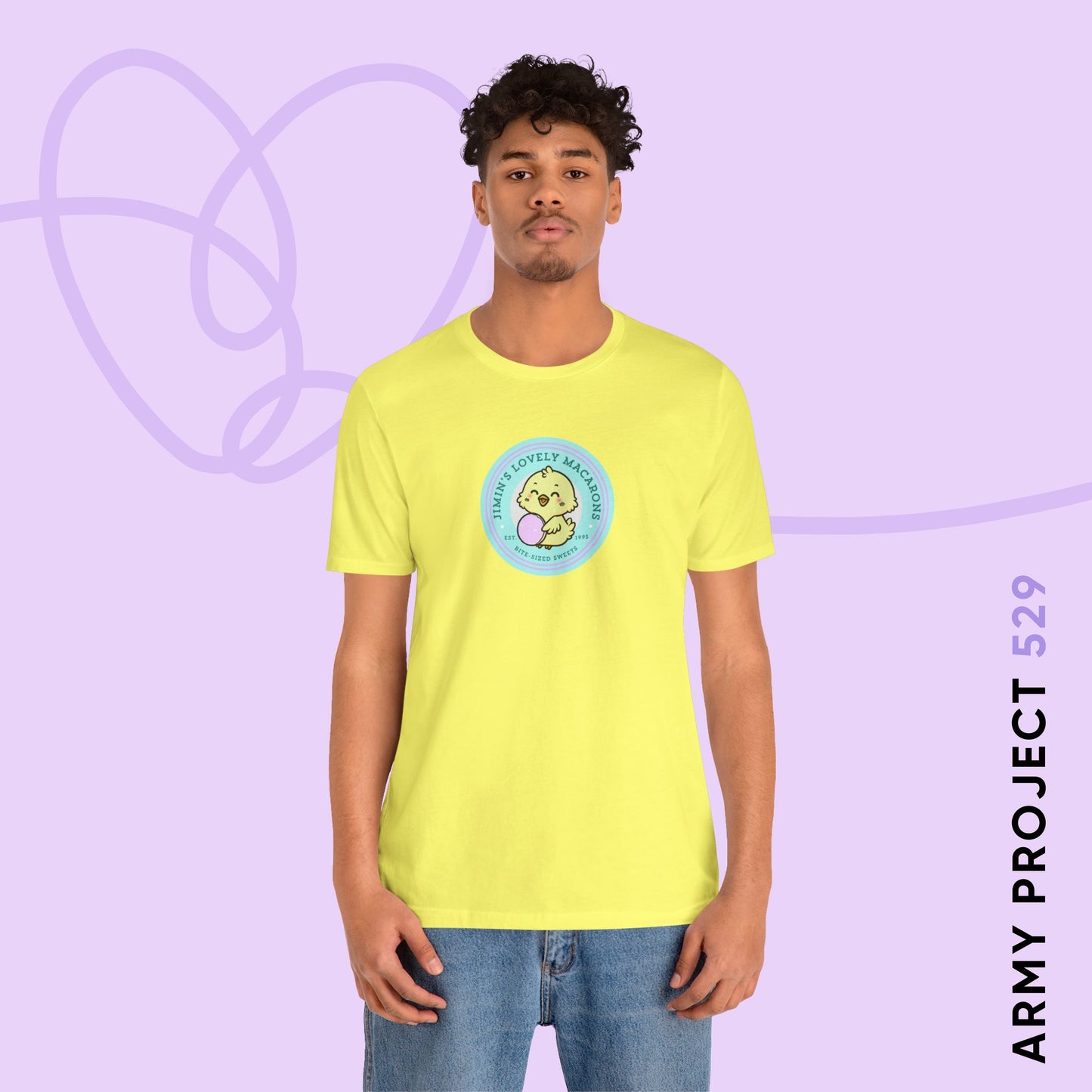 Jimin Lovely Macarons Unisex Jersey Short Sleeve Tee
