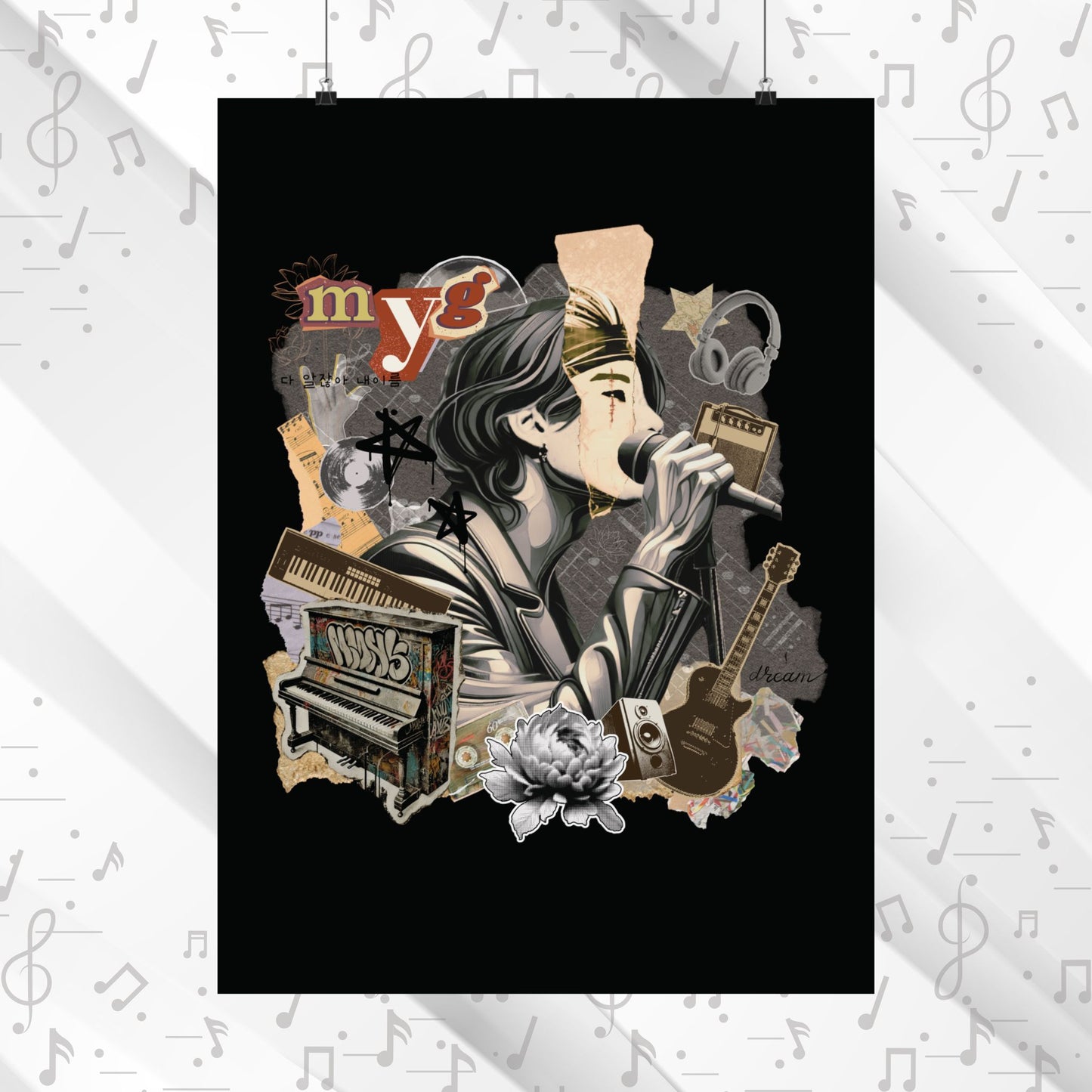 Yoongi 2010s Retro Series Matte Poster