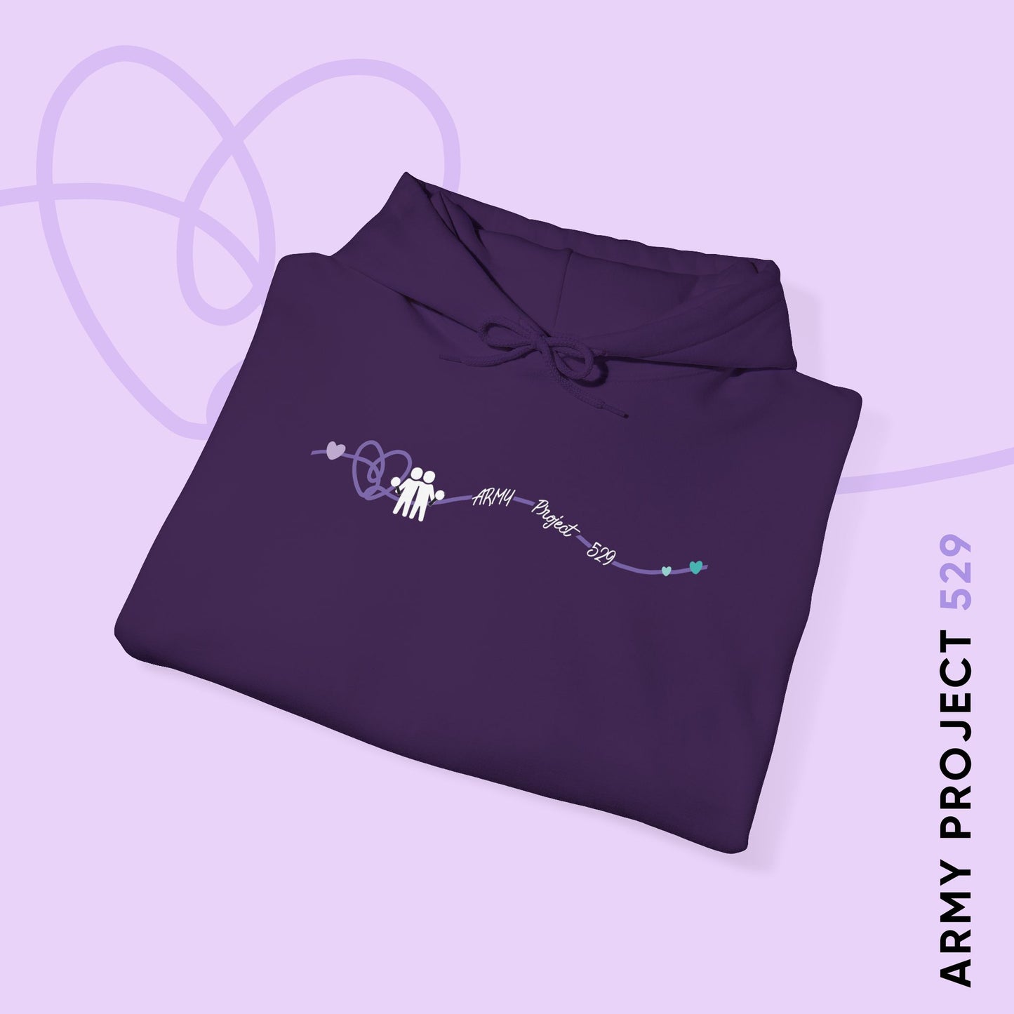 AP529 Heartline Logo Unisex Heavy Blend™ Hoodie
