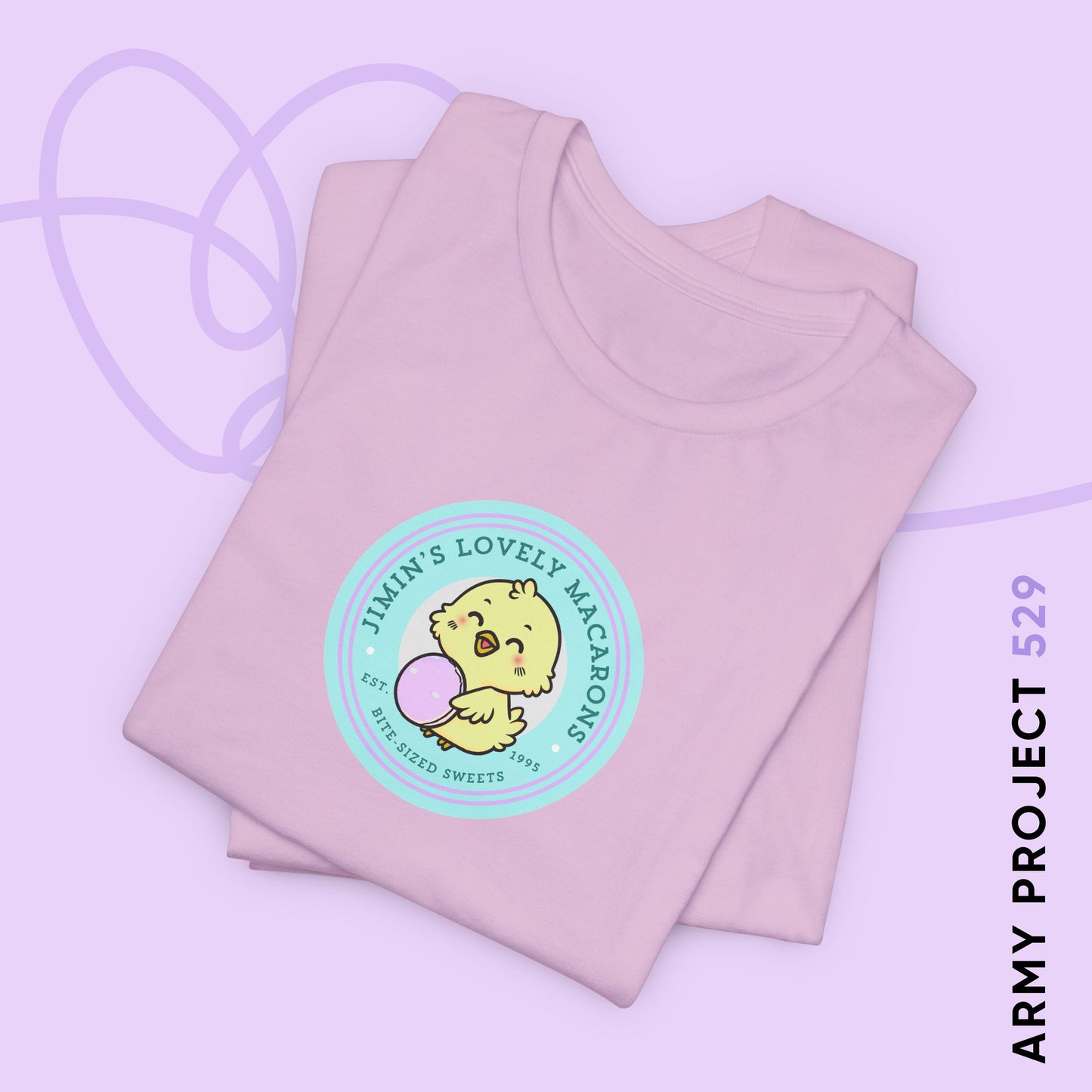 Jimin Lovely Macarons Unisex Jersey Short Sleeve Tee