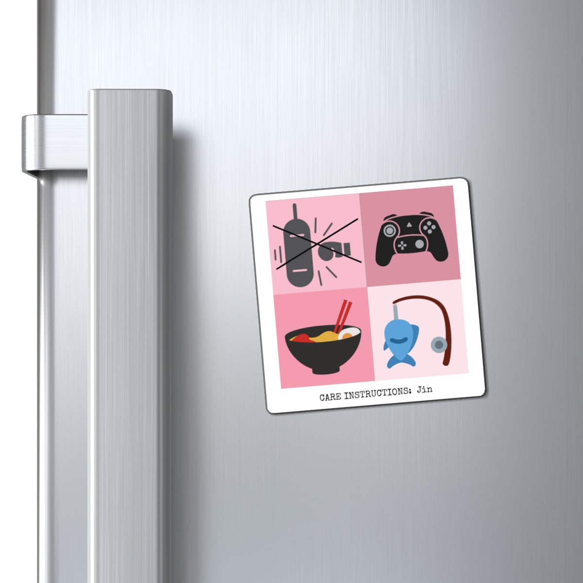 Jin Fridge Magnet - Care Instructions - Subtle ARMY Decor