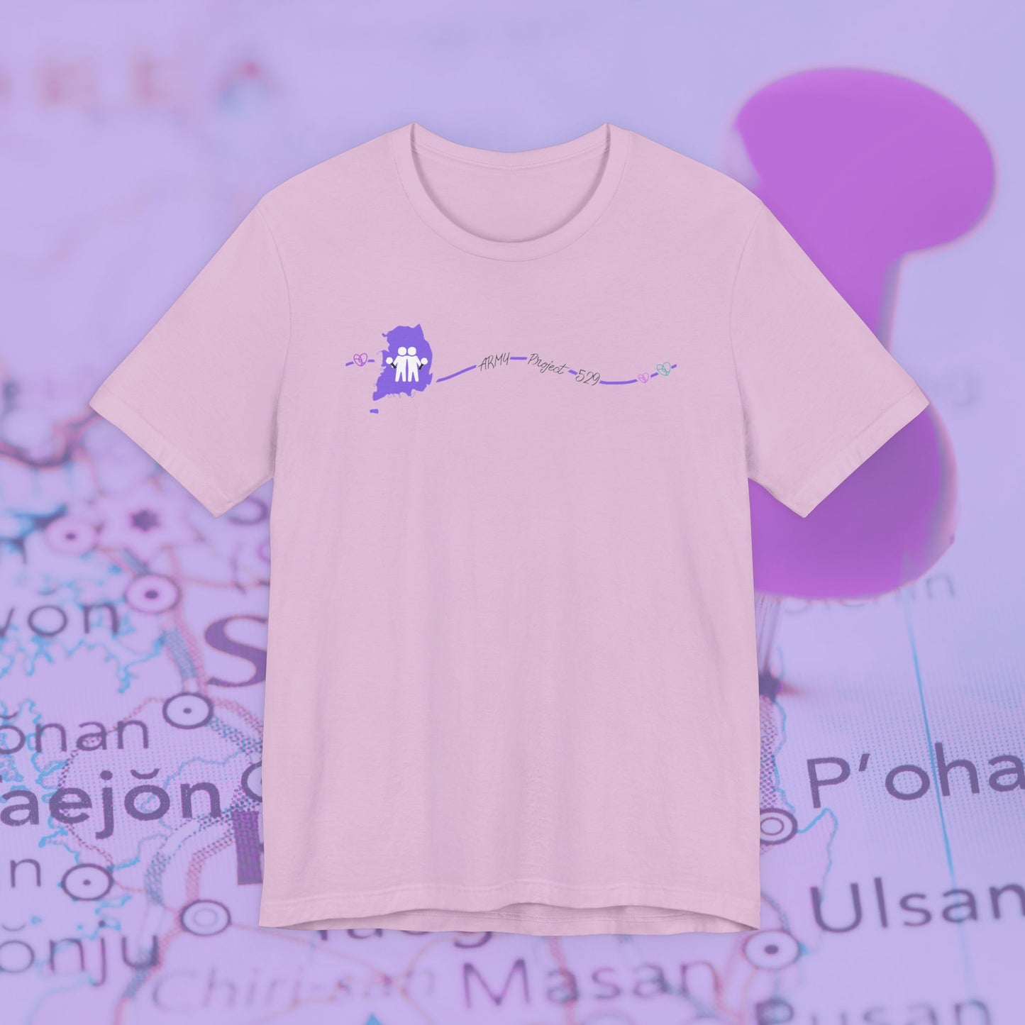 AP529 Korea Heartline Logo Unisex Jersey Short Sleeve Tee