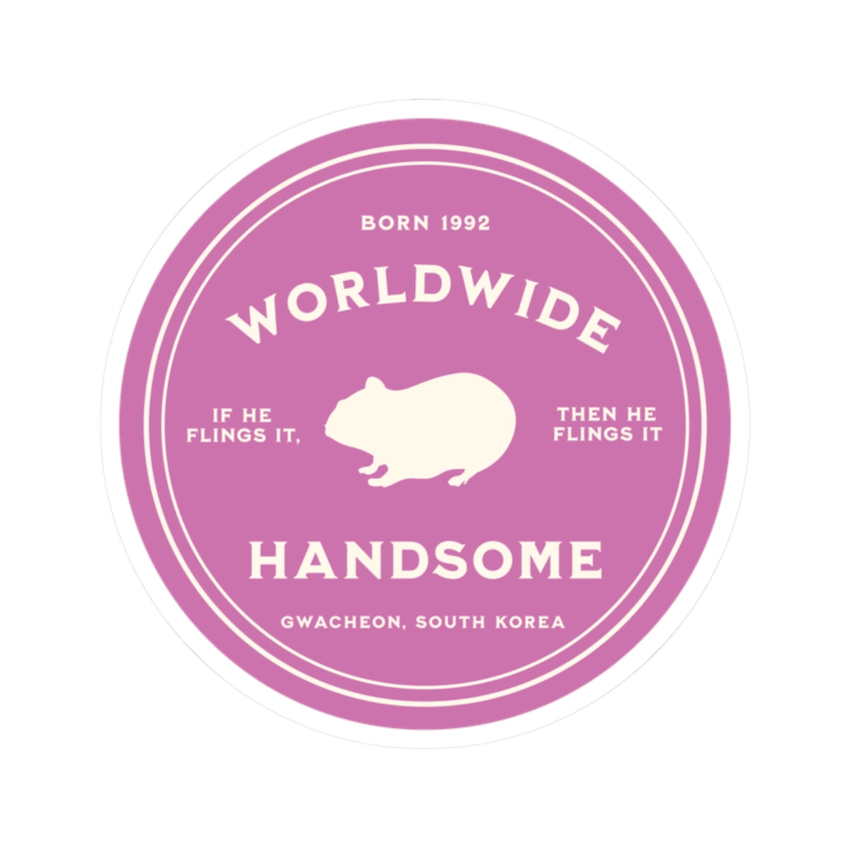 Worldwide Handsome Badge Series Vinyl Sticker