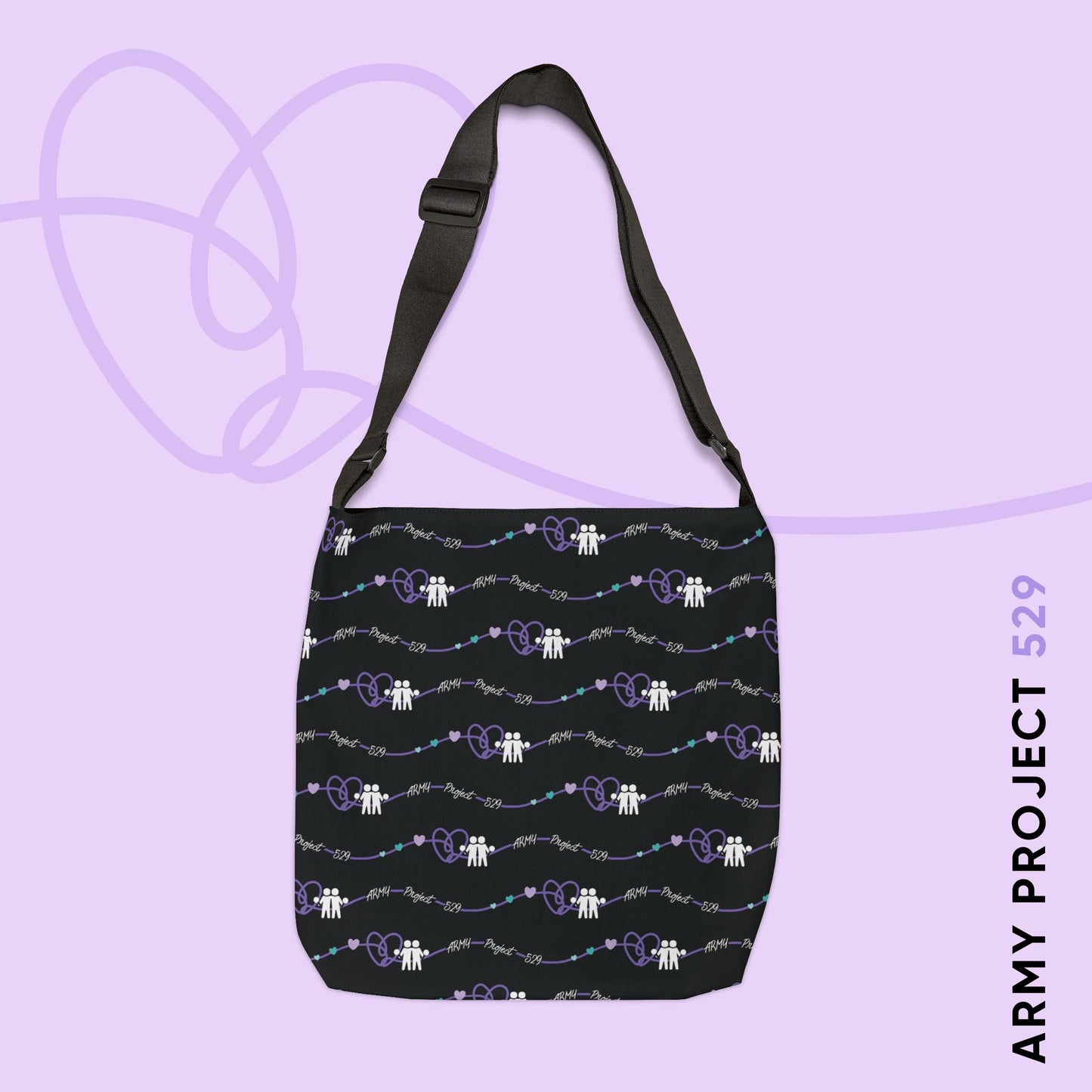 AP529 Heartline Logo Adjustable Tote Bag