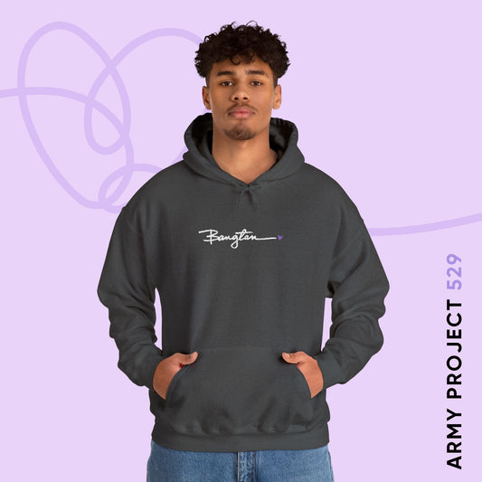 OT7 Hoodie - Embroidered Handwritten Bangtan - Fanmade BTS Merch - Cozy Unisex Sweatshirt