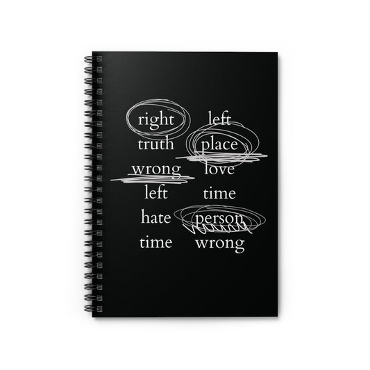 Namjoon Notebook - 'Contradictions' - Fanmade BTS Stationery - Spiral Journal