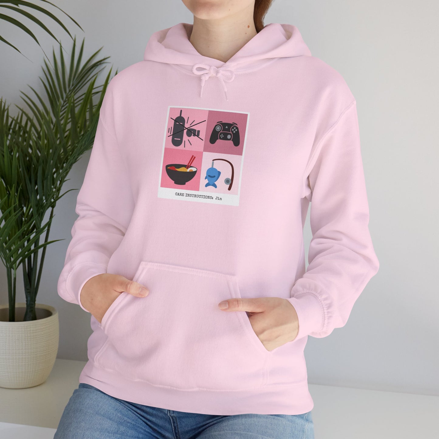 Jin Hoodie - Funny Fanmade BTS Merch - Care Instructions - Cozy Unisex Sweatshirt