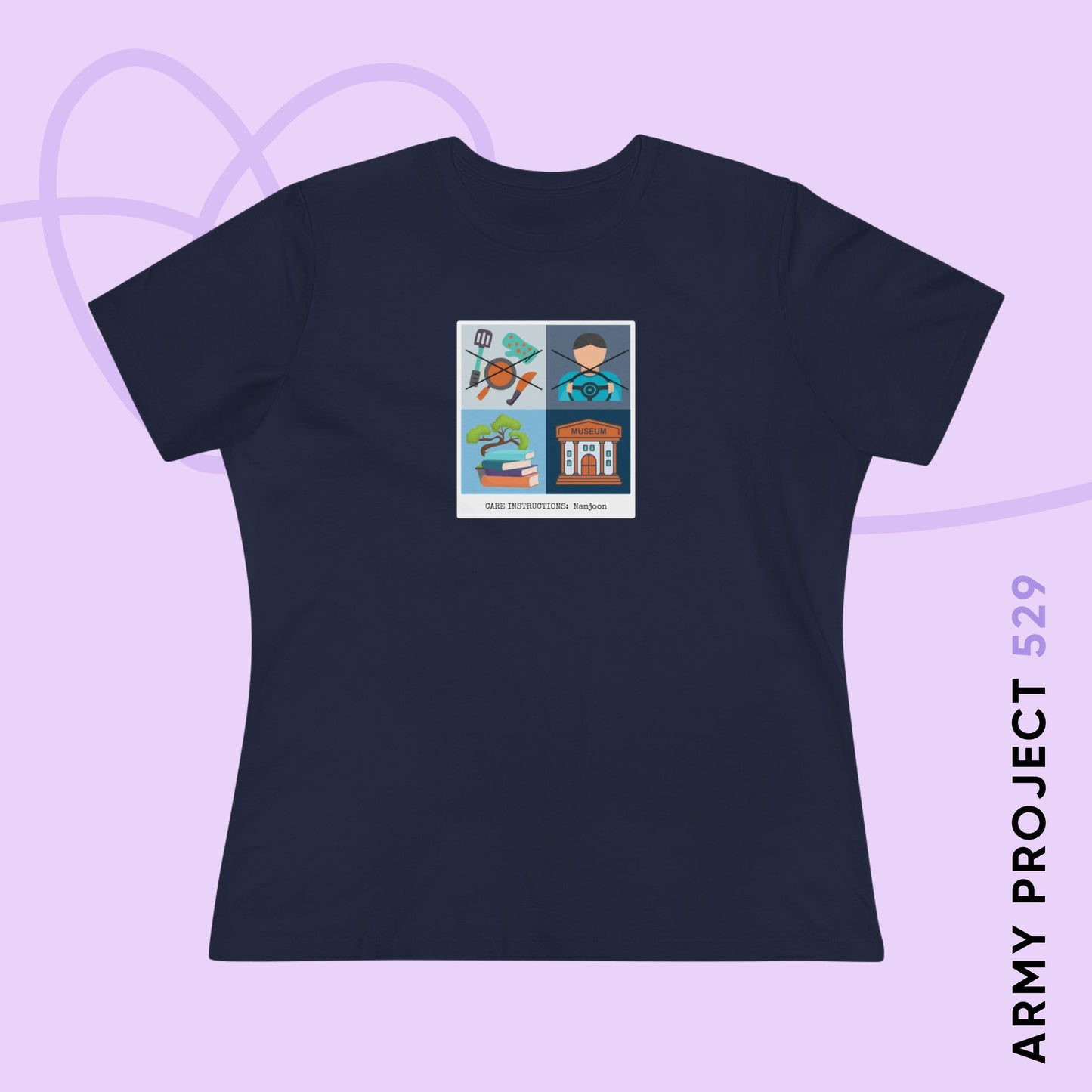 Namjoon Care Instructions Women's Relaxed Jersey Short Sleeve Tee