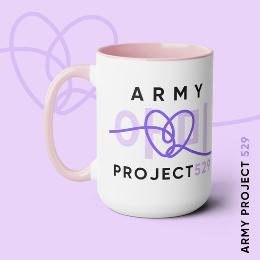 ARMY Project 529 Coffee Mug - ARMY Drinkware - Two-Tone 15 oz Ceramic