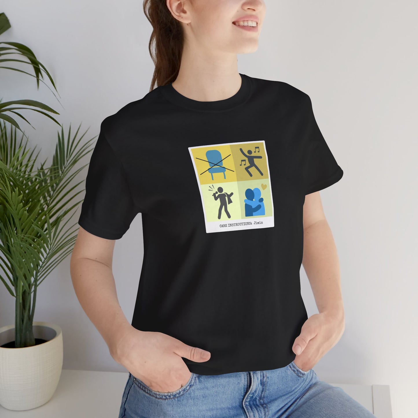Jimin Care Instructions Unisex Jersey Short Sleeve Tee