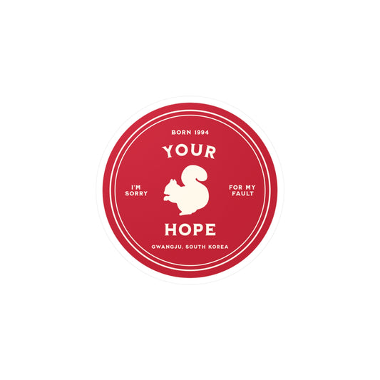Hobi Vinyl Decal - Fanmade BTS Nickname Merch - I'm Your Hope - Reusable Kiss-Cut Sticker