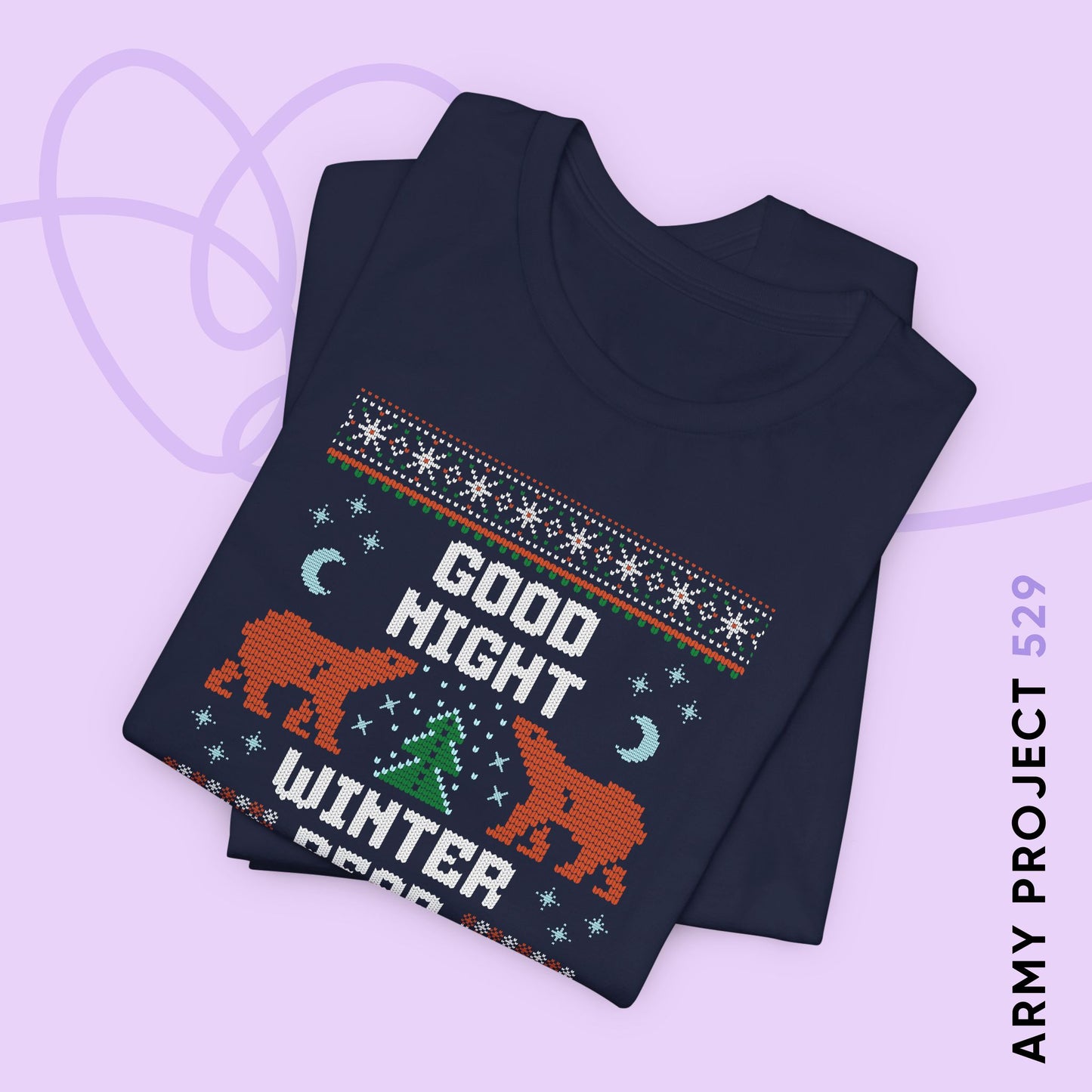 Good Night Winter Bear Unisex Jersey Short Sleeve Tee