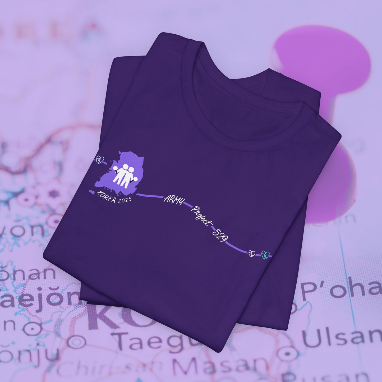 AP529 Korea Heartline Logo Unisex Jersey Short Sleeve Tee