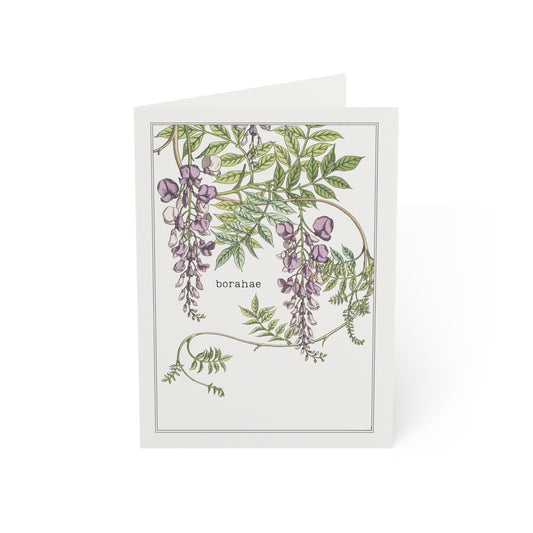 Fanmade BTS Greeting Card - "Borahae" Love & Friendship Card - Vintage Floral Artwork