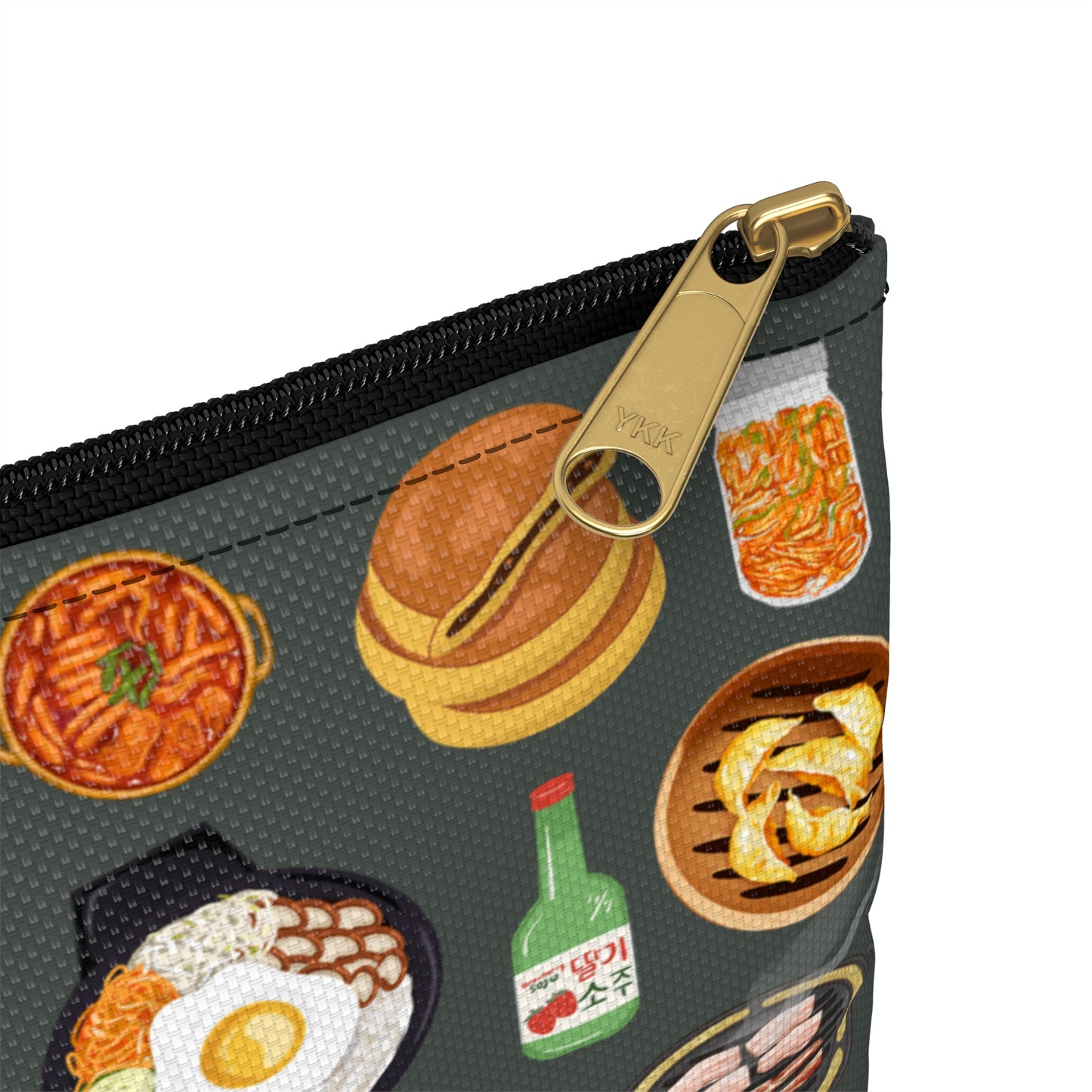 Illustrated Korean Meals Accessory Pouch