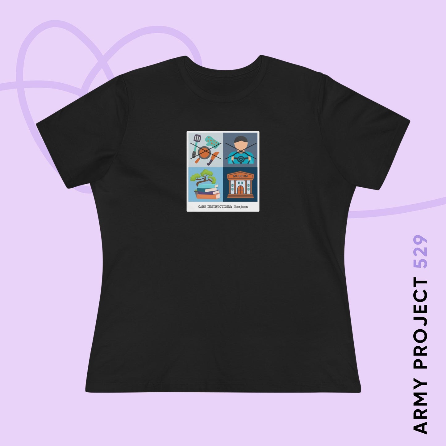 Namjoon Care Instructions Women's Relaxed Jersey Short Sleeve Tee