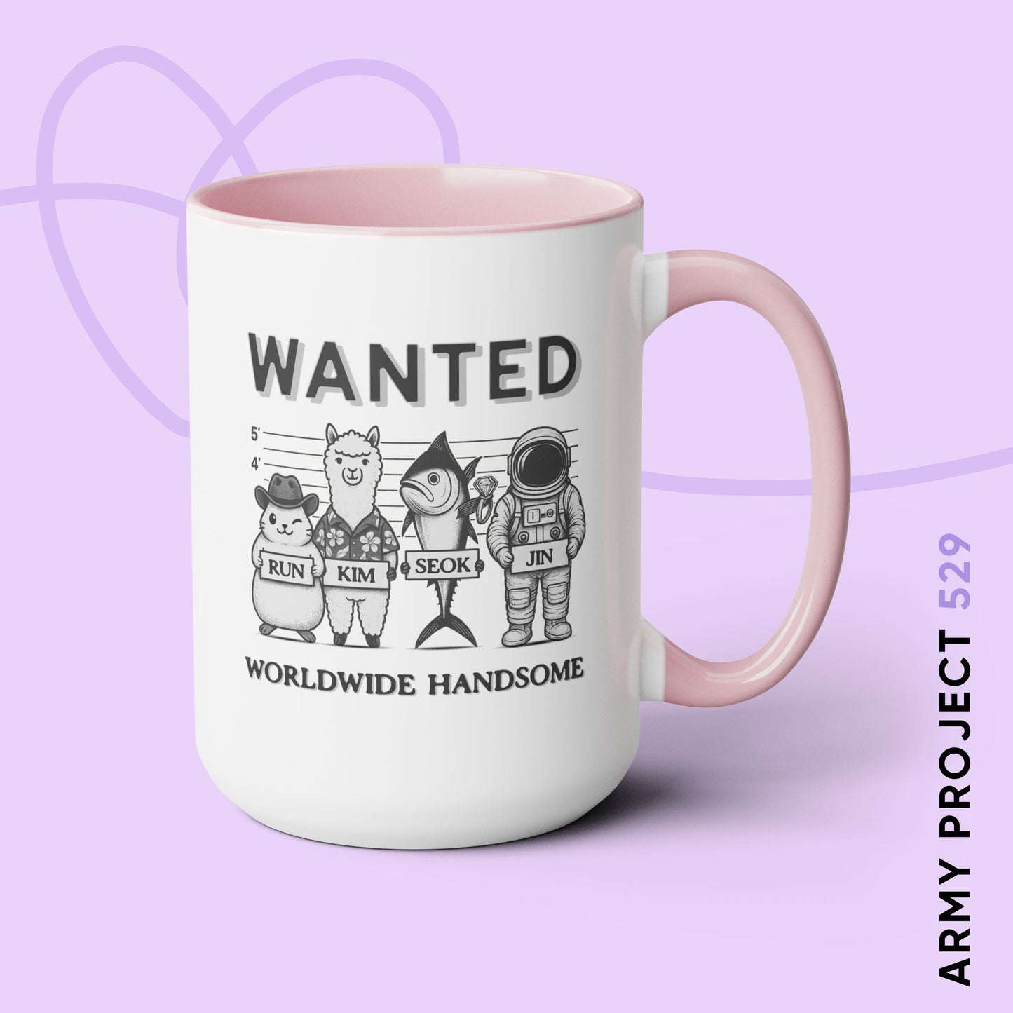 Run Kim Seokjin Two-Tone 15 oz Coffee Mug