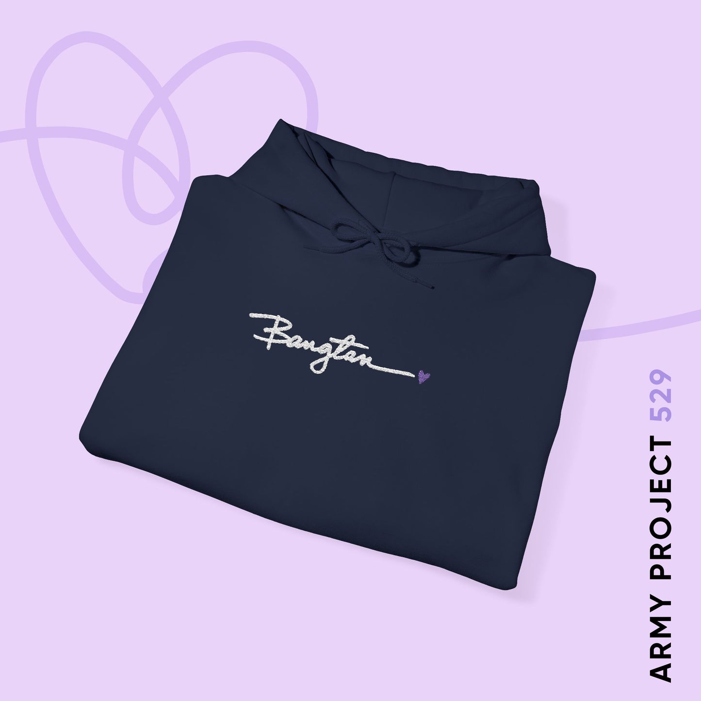 Handwritten Bangtan Embroidered Unisex Heavy Blend™ Hoodie