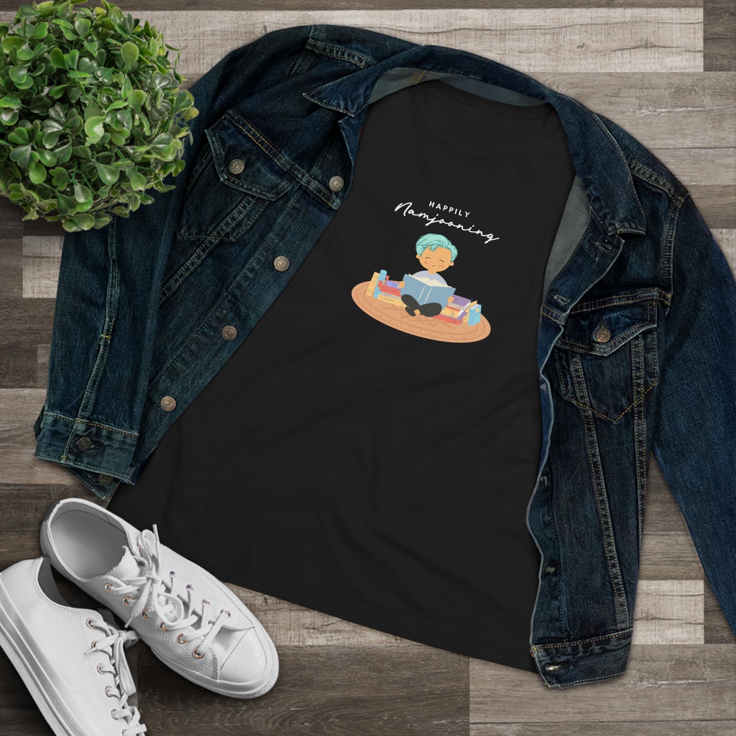 Happily Namjooning Women's Relaxed Jersey Short Sleeve Tee