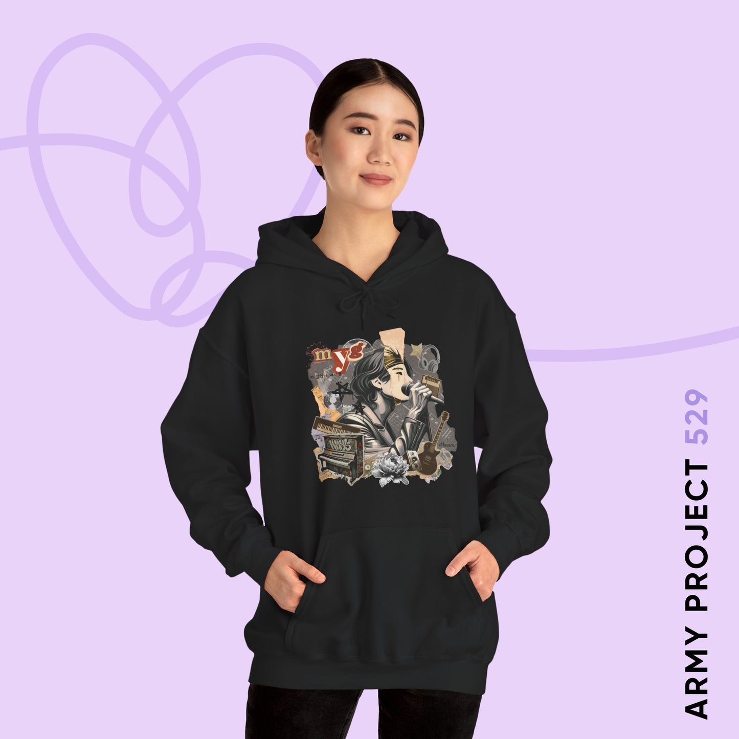 Yoongi 2010s Retro Series Unisex Heavy Blend™ Hoodie
