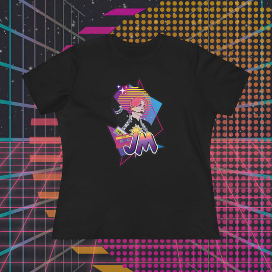 Jimin Women's Tee - BTS Fanmade Retro Series - 80s Pop Aesthetic - Soft Jersey T-Shirt