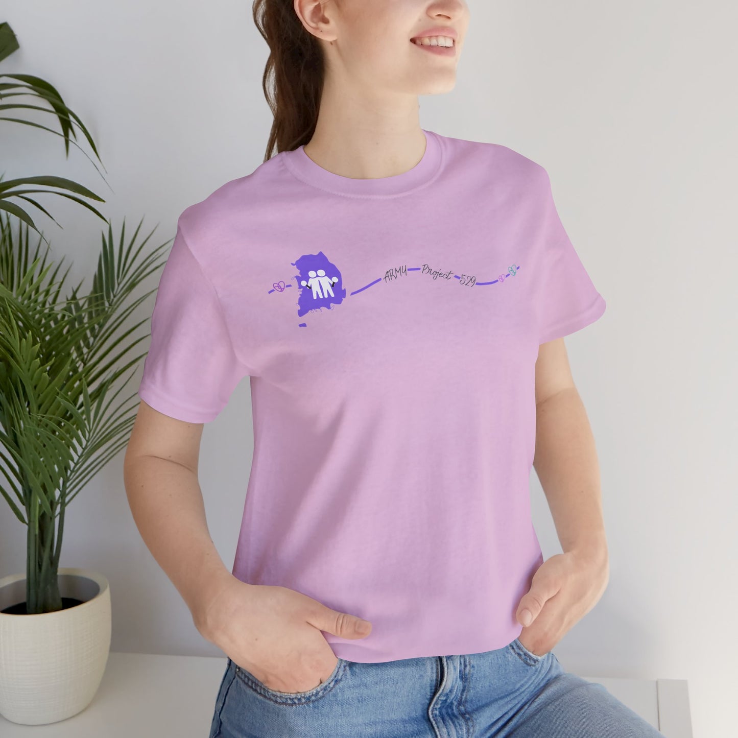 AP529 Korea Heartline Logo Unisex Jersey Short Sleeve Tee
