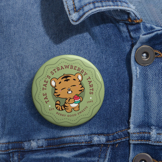 Tae Tae Strawberry Tarts Pin Button