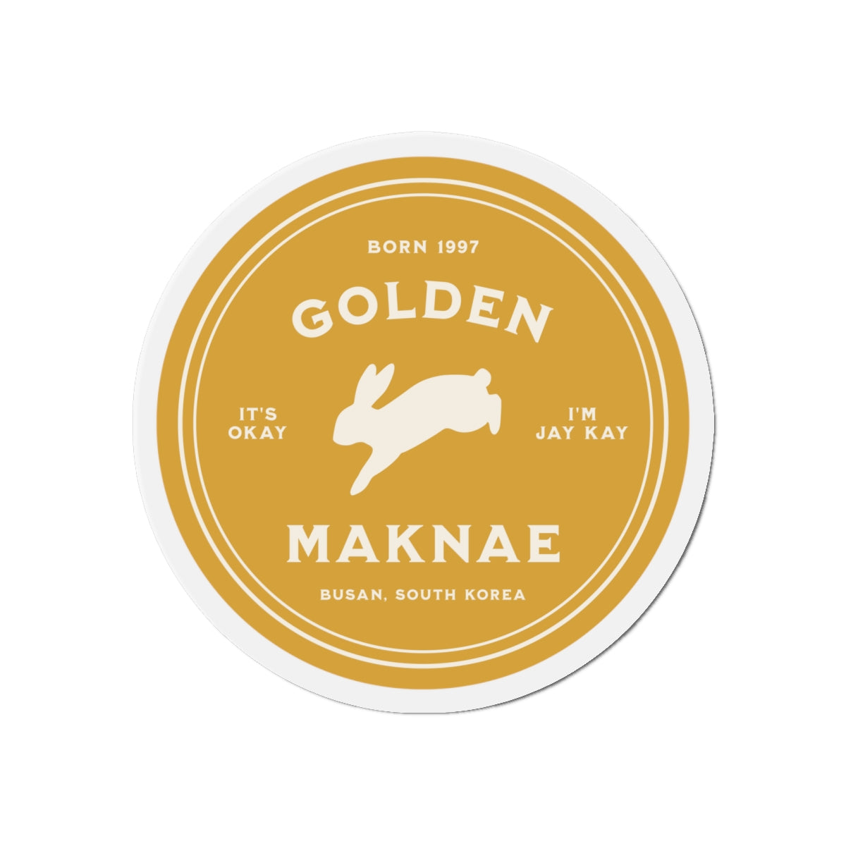 Golden Maknae Medallion Series Die-Cut Magnet