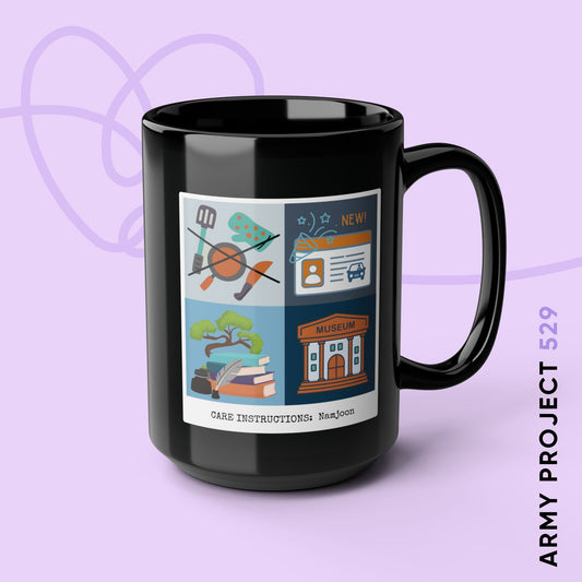 Namjoon Coffee Mug - Funny Fanmade Merch - Care Instructions - 15 oz Ceramic
