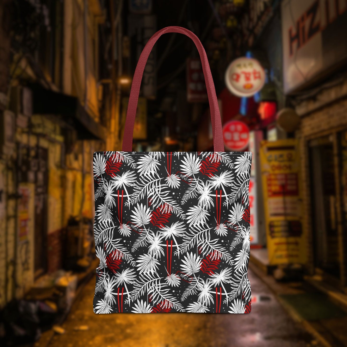 Tropical Chopsticks Tote Bag