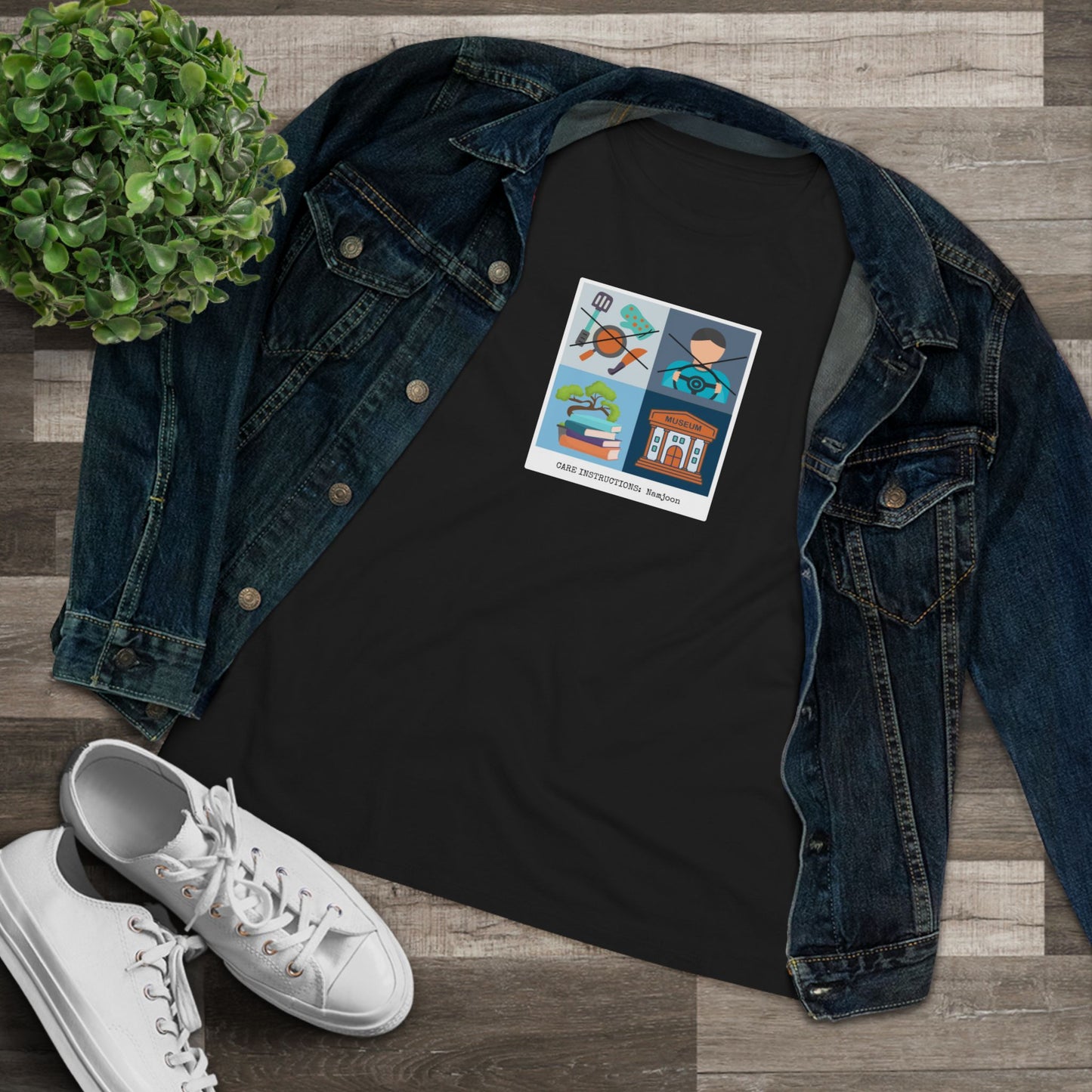 Namjoon Care Instructions Women's Relaxed Jersey Short Sleeve Tee