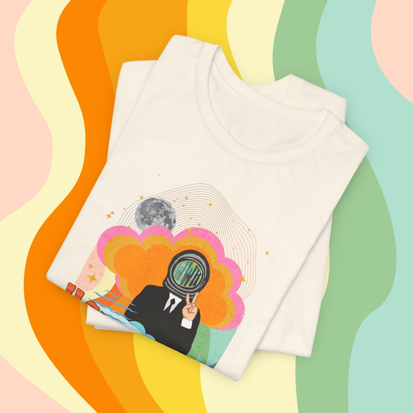 Jin 1960s Retro Unisex Jersey Short Sleeve Tee