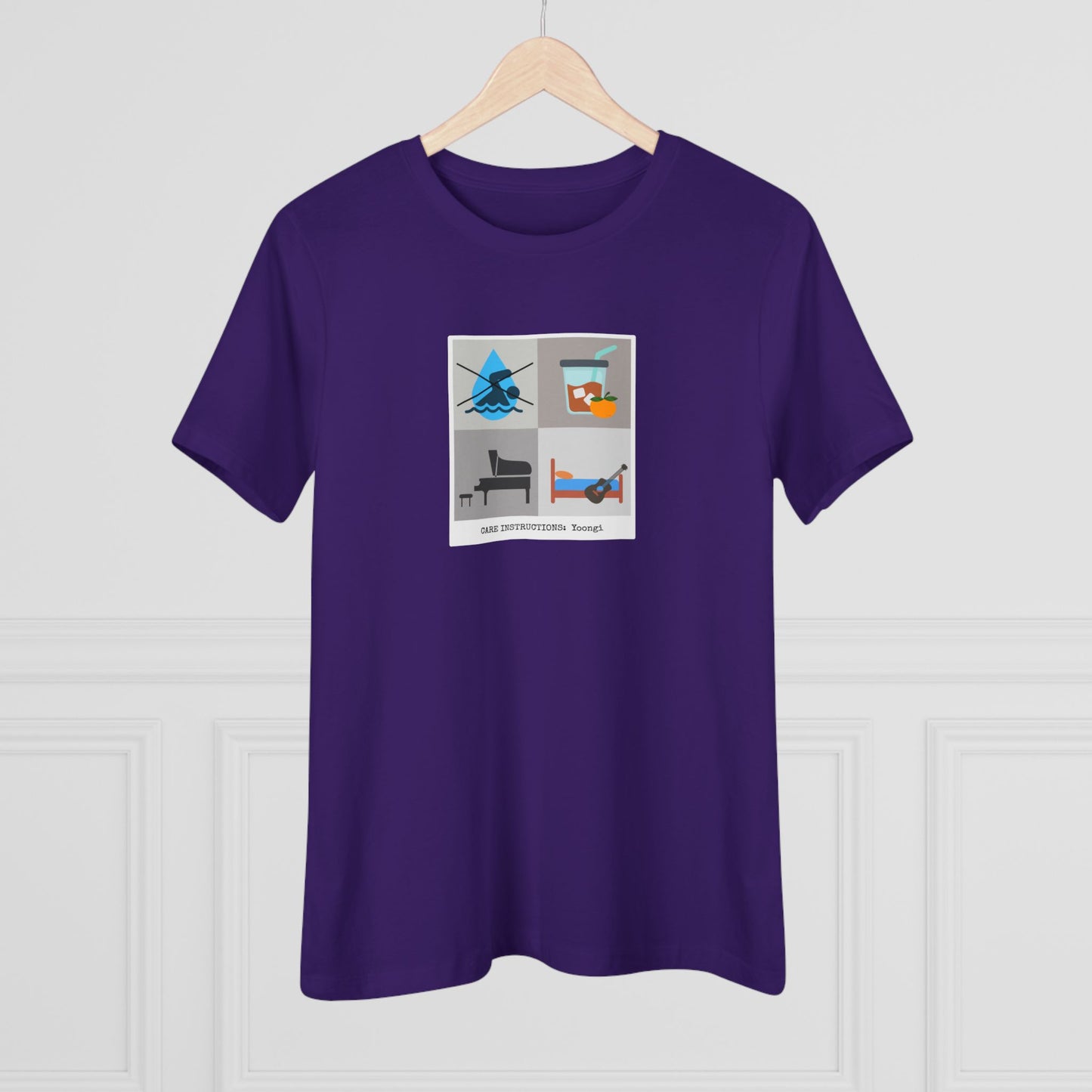 Yoongi Care Instructions Women's Relaxed Jersey Short Sleeve Tee