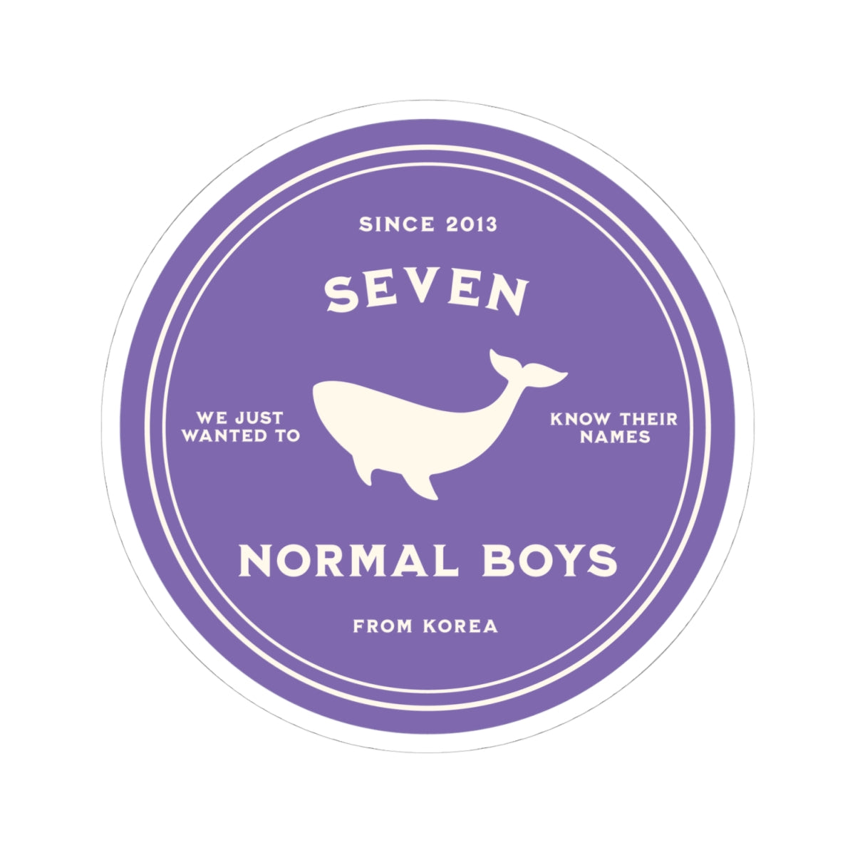 Seven Normal Boys Badge Series Vinyl Sticker