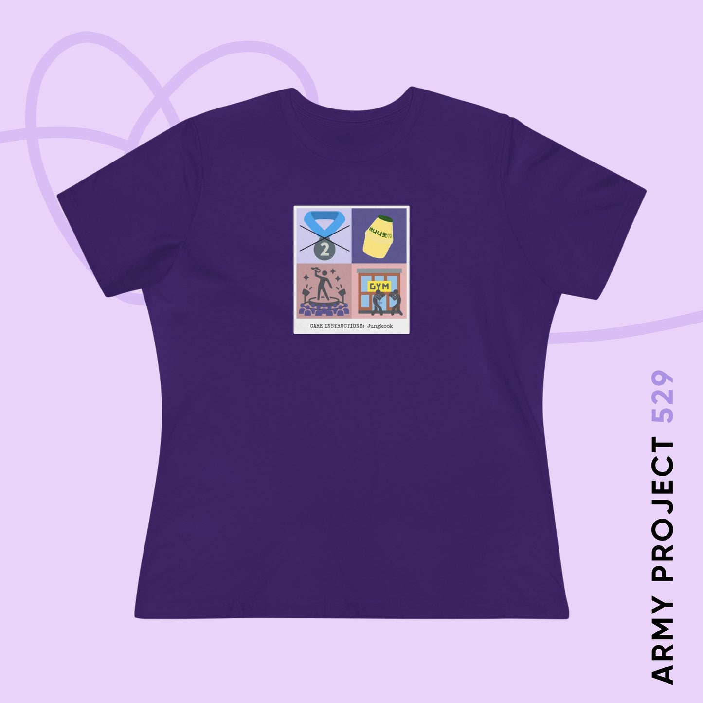 Jungkook Care Instructions Women's Relaxed Jersey Short Sleeve Tee
