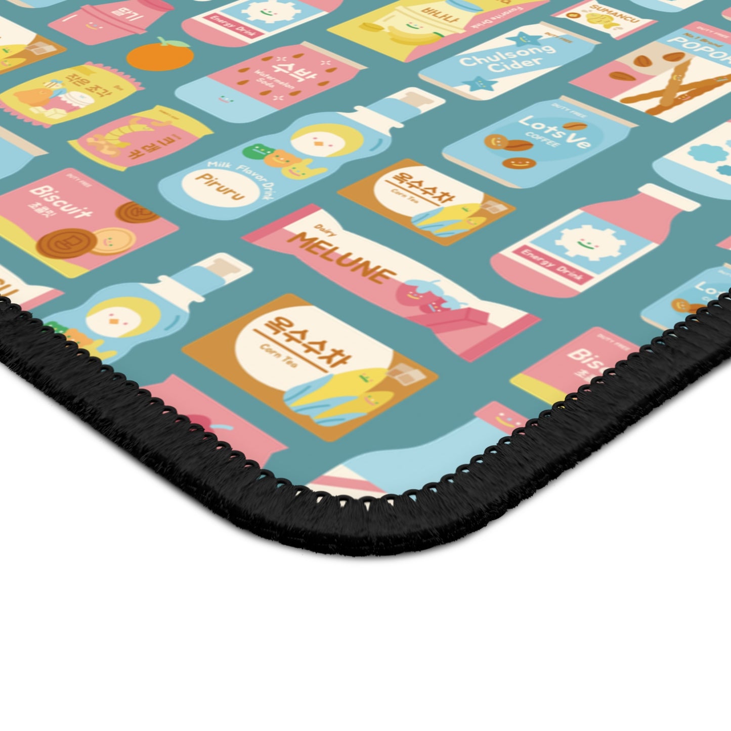 Sweet Pastel Korean Snacks Mouse Pad - Cute K-Pop Desk Accessories