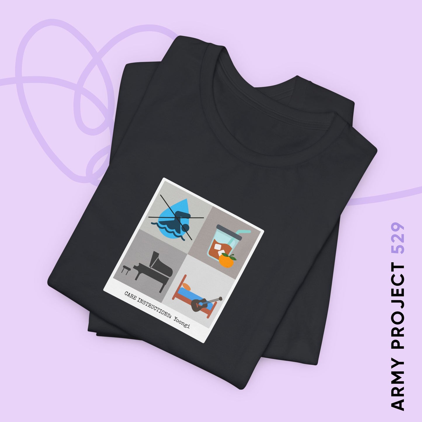 Yoongi Care Instructions Unisex Jersey Short Sleeve Tee
