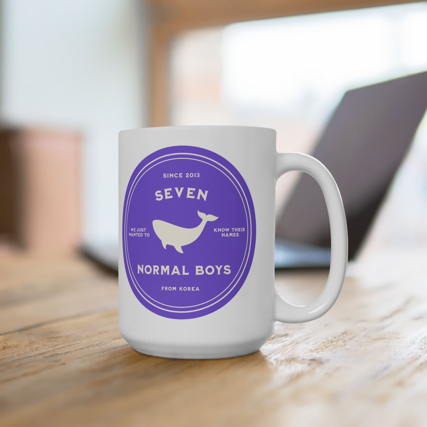 Seven Normal Boys Medallion Series 15oz Ceramic Coffee Mug
