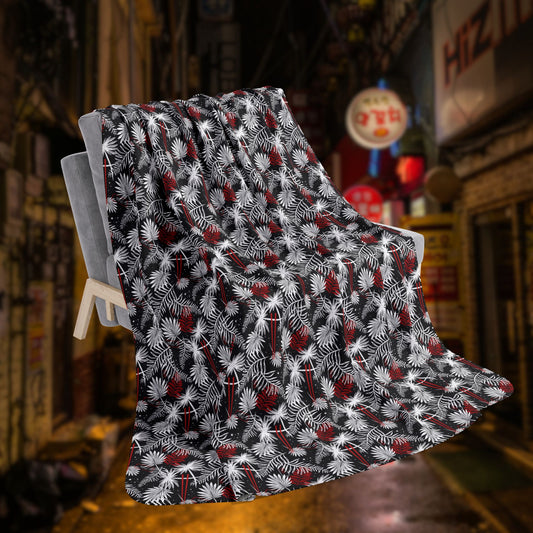 Yoongi Blanket - Tropical Chopsticks - Fanmade BTS Merch - Cozy Sherpa Fleece Throw