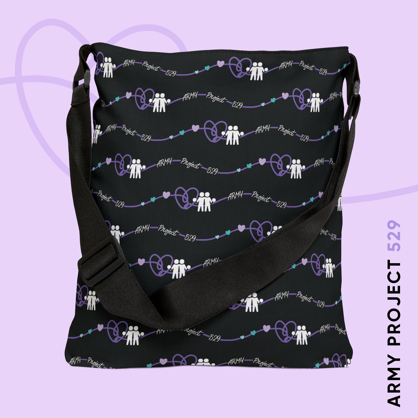 AP529 Heartline Logo Adjustable Tote Bag