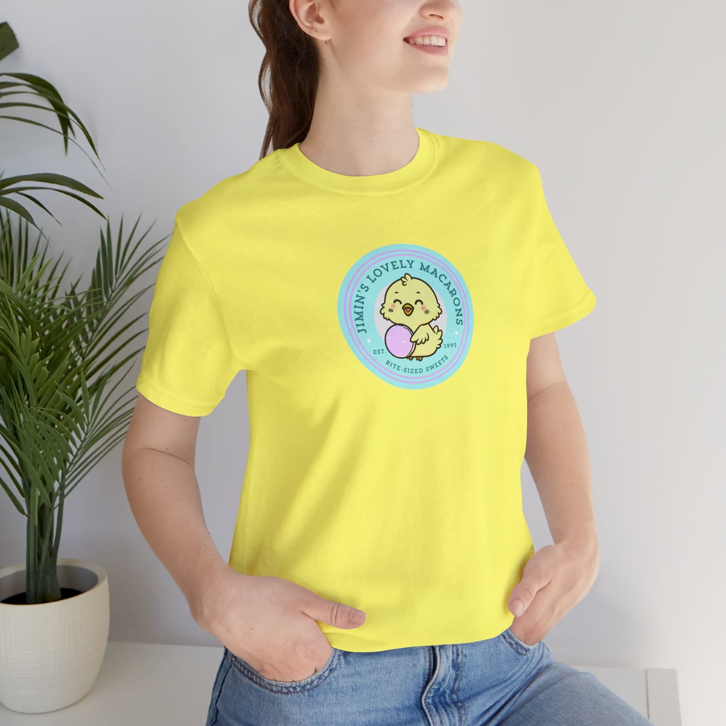 Jimin Lovely Macarons Unisex Jersey Short Sleeve Tee