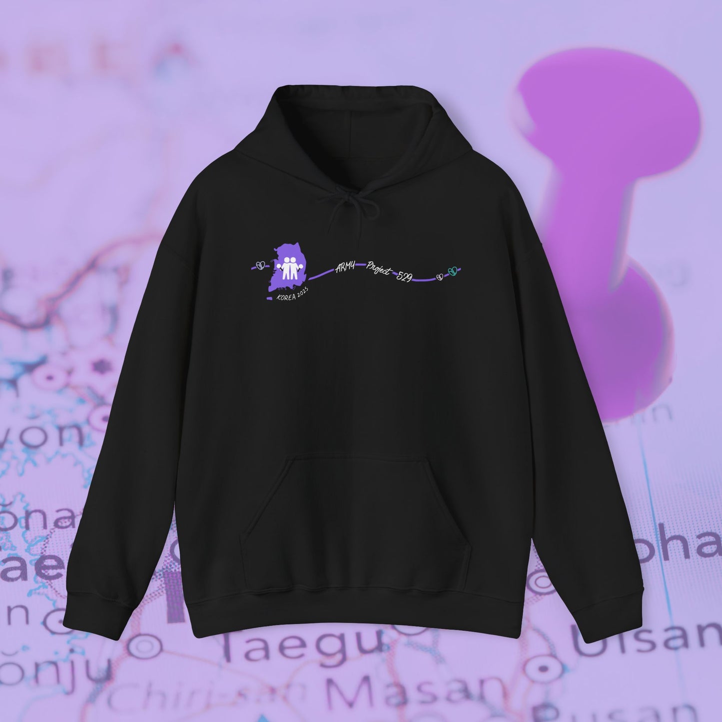 AP529 Korea Heartline Logo Unisex Heavy Blend™ Hoodie
