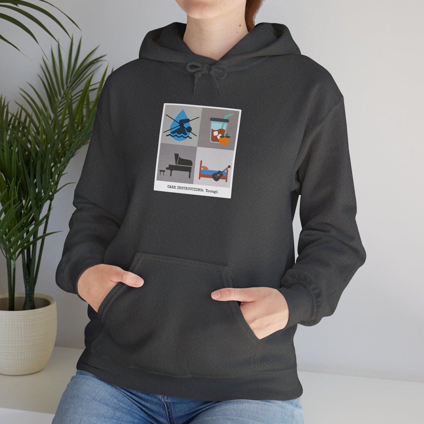 Yoongi Hoodie - Funny Fanmade BTS Merch - Care Instructions - Cozy Unisex Sweatshirt