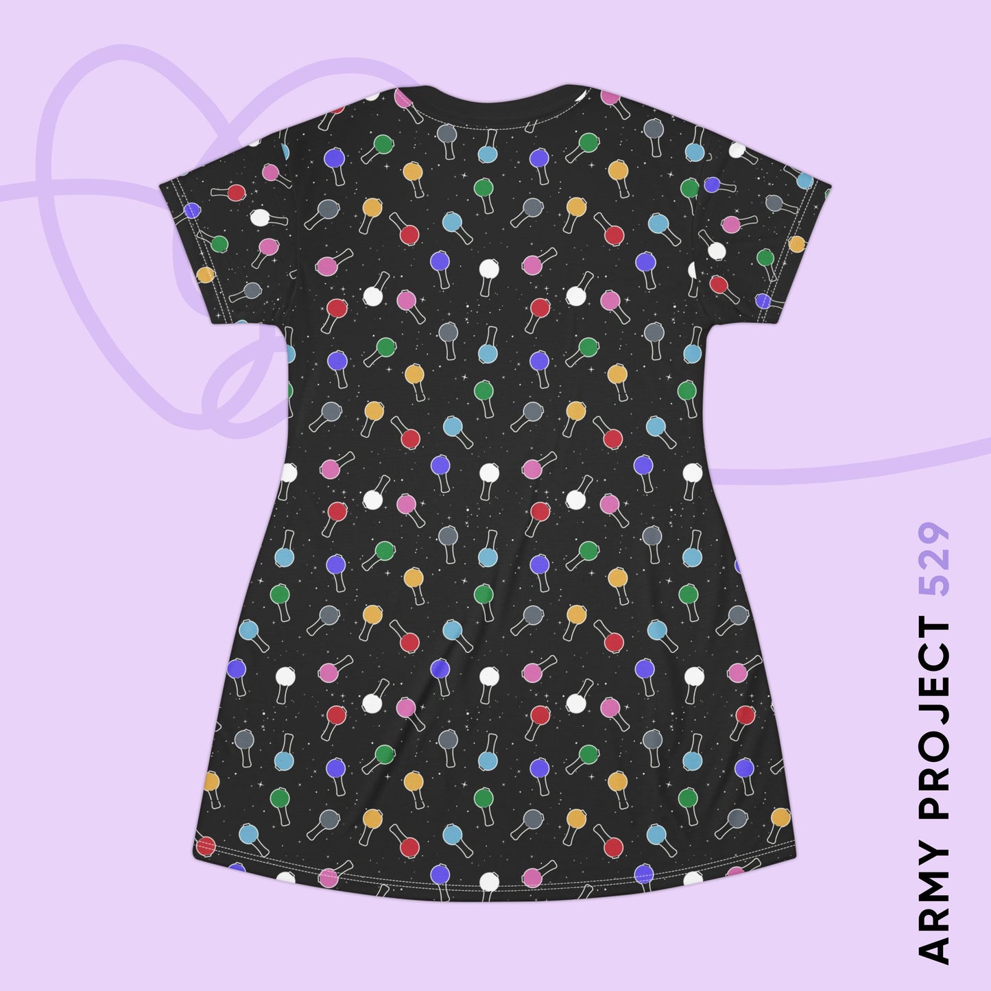 Ma City Map Lightstick T-Shirt Dress