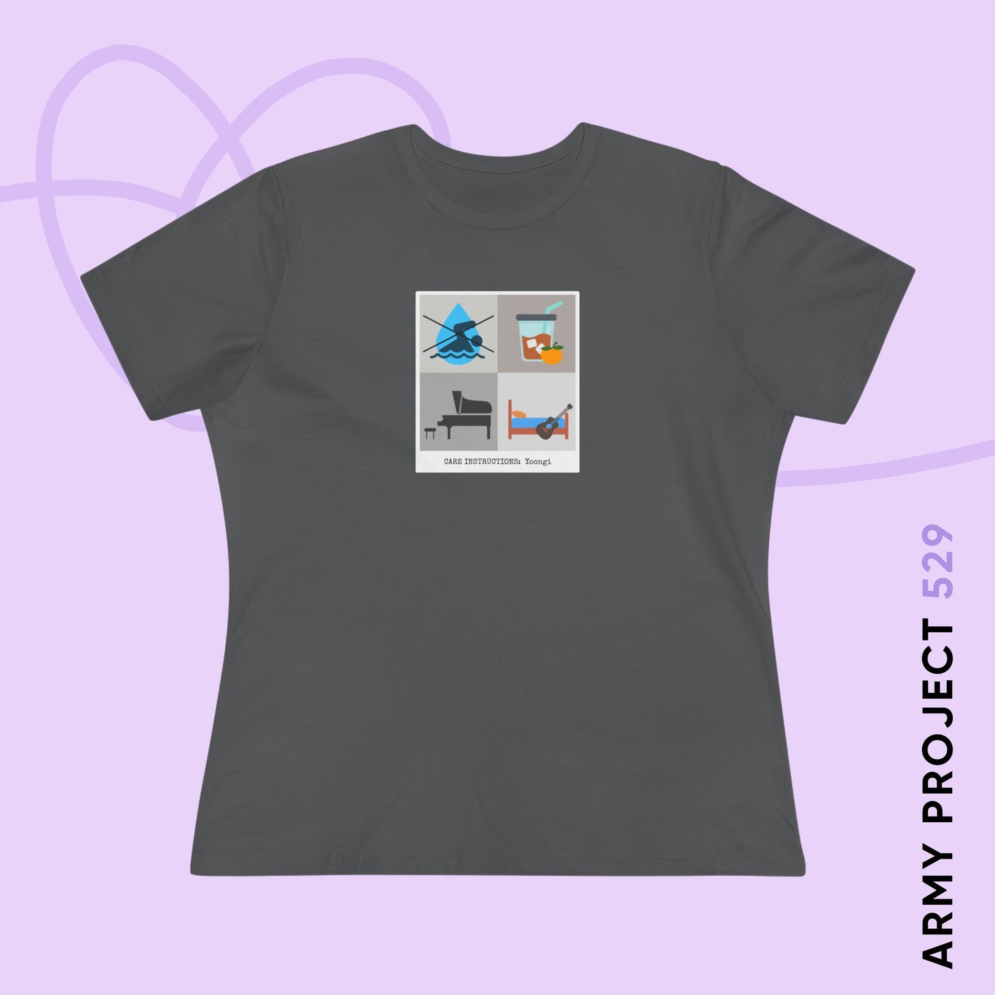 Yoongi Care Instructions Women's Relaxed Jersey Short Sleeve Tee